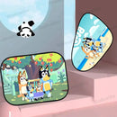 Cortina Protetor Solar Bluey para Carro - Dobrável UV Proteção Universal para Crianças