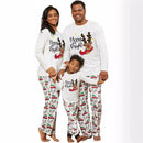 Pijama Algodão Natal Família Coordenado - Manga Comprida Mãe Pai Criança Xmas