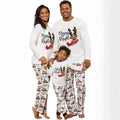 Cotton Pajamas Set Xmas Family Matching Christmas Printed Mother Father Kids Christmas Clothing Set Long-sleeved HomeWear Pyjama