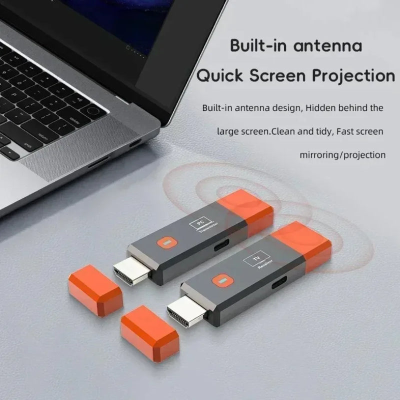 50M Wireless HDMI Extender - 1080P HD Video Transmitter & Receiver for TV, Laptop, Camera & Gaming