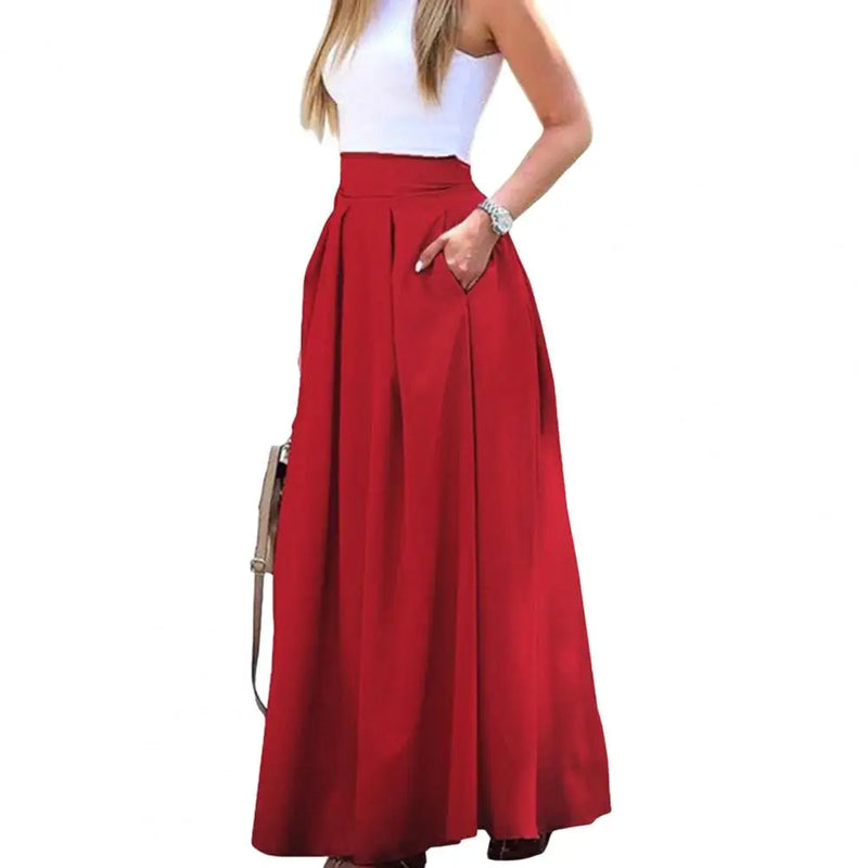 Saia Maxi Elegante Cintura Alta - Tecido Respirável Ajustada para Festas