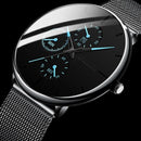 Relógio Masculino Executivo - Malha de Aço Ultra Fina