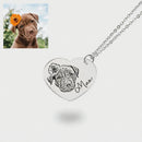 Colar Personalizado com Foto e Nome - Aço Inoxidável Impressão Preta