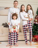 Pijamas Natal Família 2025 - Rena Pai Mãe Filho + Roupa Cão Combinando Xmas