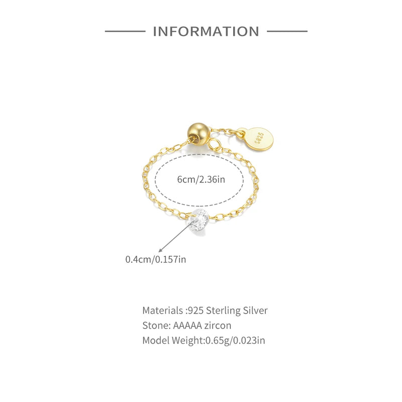 Anéis ROXI Prata 925 Sterling - Zircão Estrela Octogonal Ajustável para Mulheres