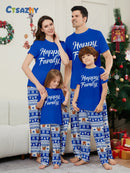 Pijama Natal Família Padrões Completos - Conjunto Criar Memórias Quentes Xmas