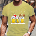 T-Shirt Natal Cerveja Humor - Reinbeer Pai Natal Luzes Xmas Festa Streetwear