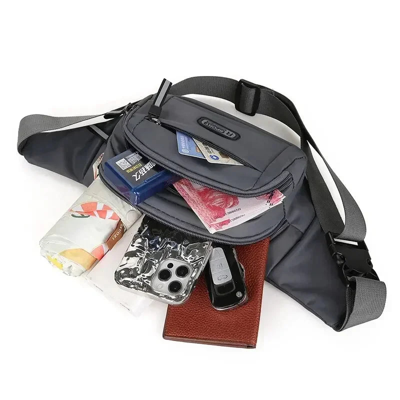 Pochete Desporto Ultra Fina Invisível - Bolsa Cintura Anti-Roubo para Corrida e Exterior