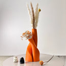 Conjunto 2 Vasos Decorativos Duplos - Vaso Flores Secas Design Moderno