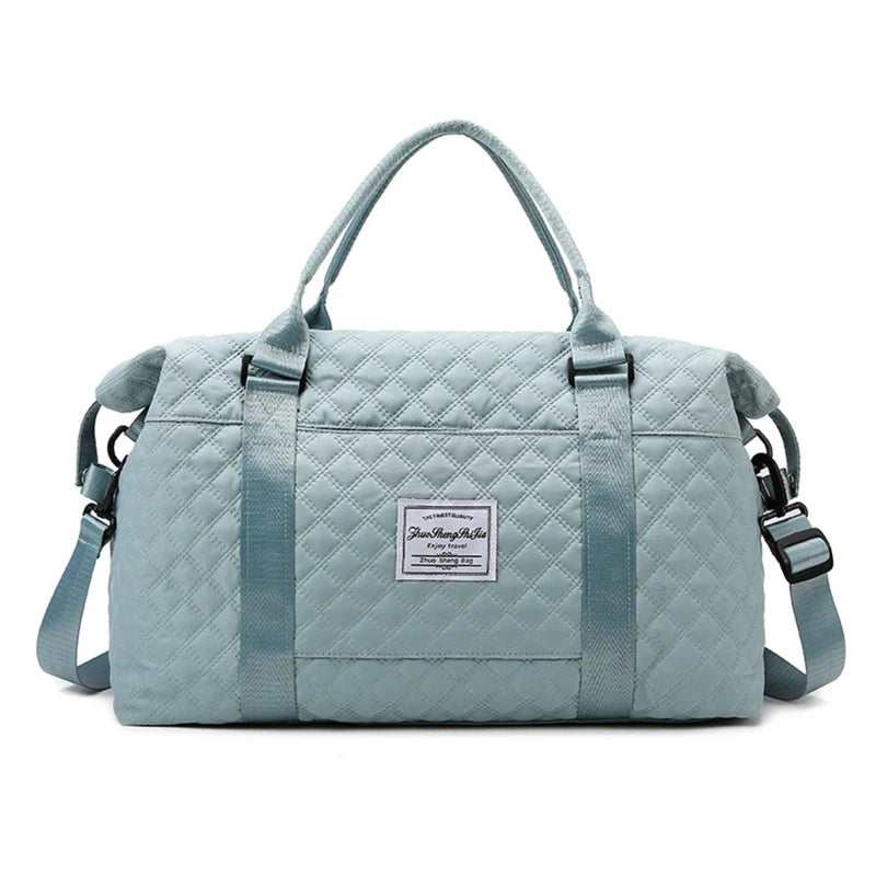 Saco de Viagem Dobrável Acolchoado - Bolsa Ginásio Yoga Separação Seco/Molhado