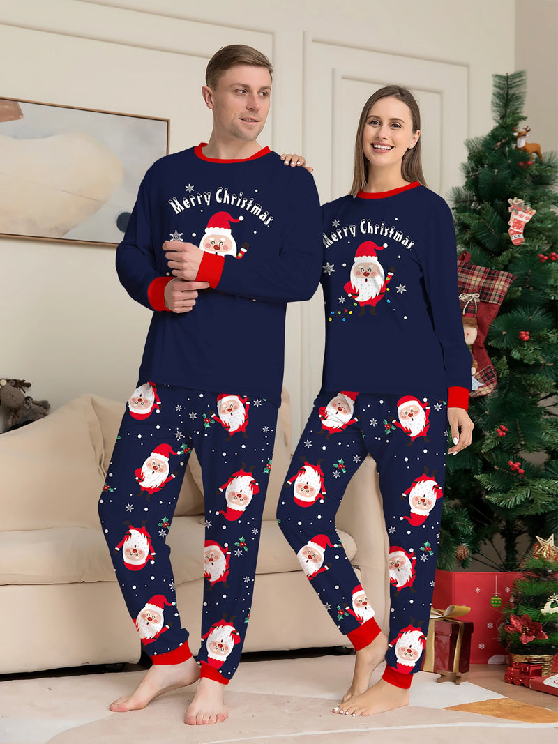 Pijama Natal Família Aconchegante - Merry Christmas Pai Natal Decoração Casa