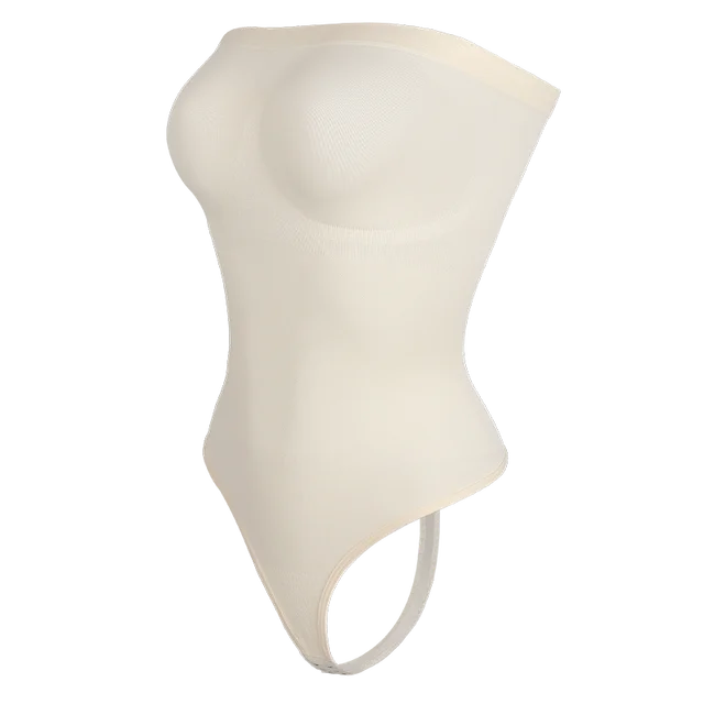Body Shapewear Ombros Descobertos - Modelador Cintura e Abdómen com Tanga