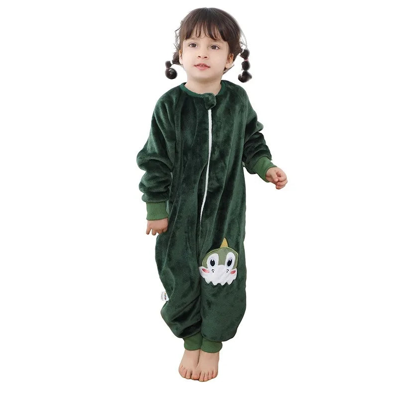 Pijama Natal Flanela Criança - Roupa Dormir Quente Inverno Menino Menina 1-6T