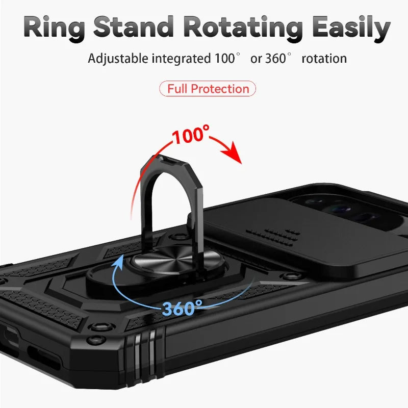 Capa Anti-Choque Google Pixel com Anel Magnético - Proteção Premium com Suporte