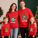 Pijamas Disney Mickey Minnie Natal - Conjunto Família Algodão Sweatshirt Casual