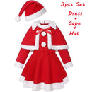 2024-2025 Santa Claus Suit for Boys and Girls Christmas Party Kids St. Nicholas Day Costume Toddler Xmas Eve Winter Santa Dress