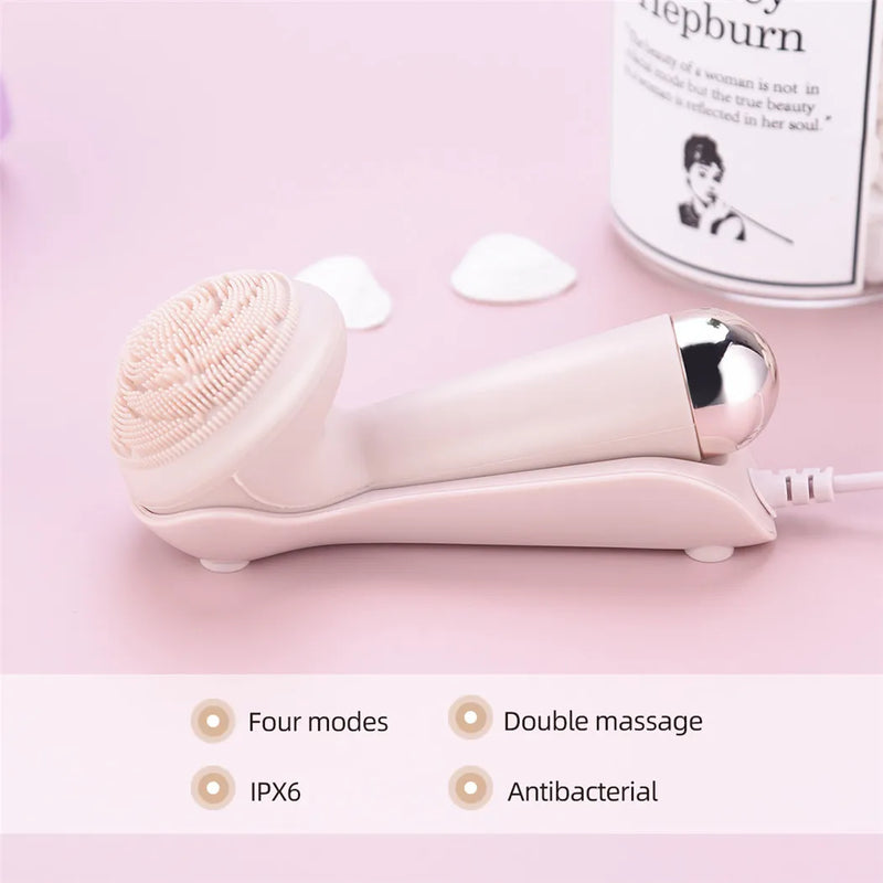 Escova Facial Elétrica Silicone - Limpeza Profunda Recarregável