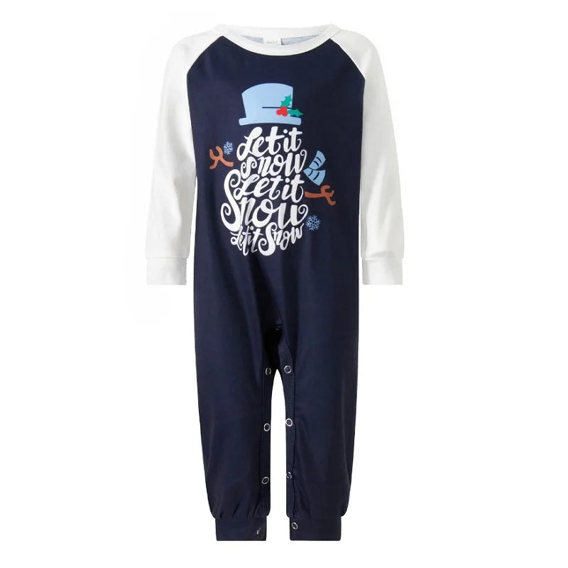 Pijamas Natal Família Conjunto - Adulto Criança Top+Calças Body Bebé Xmas