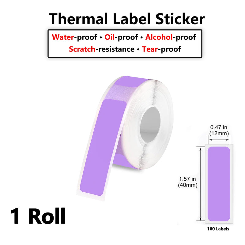Etiquetas Térmicas D30 Multi-Tamanhos Impermeáveis - Adesivos para Organização Cozinha Escritório Cabos D30 Q30