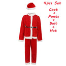 Fato Pai Natal 2024-2025 Criança - Traje Festa Natal Menino Menina São Nicolau