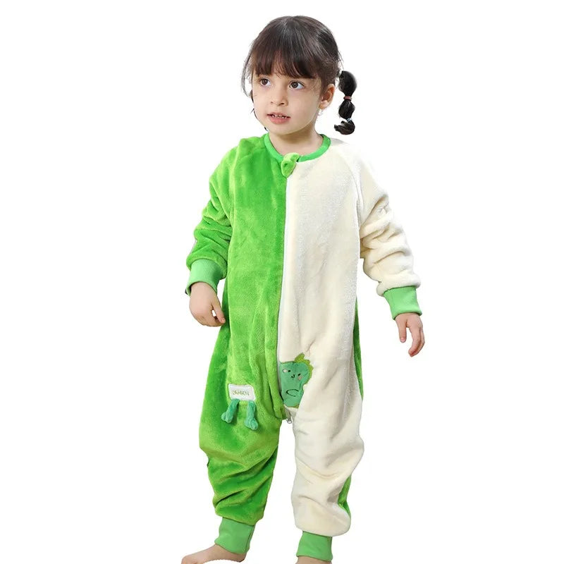 Pijama Natal Flanela Criança - Roupa Dormir Quente Inverno Menino Menina 1-6T