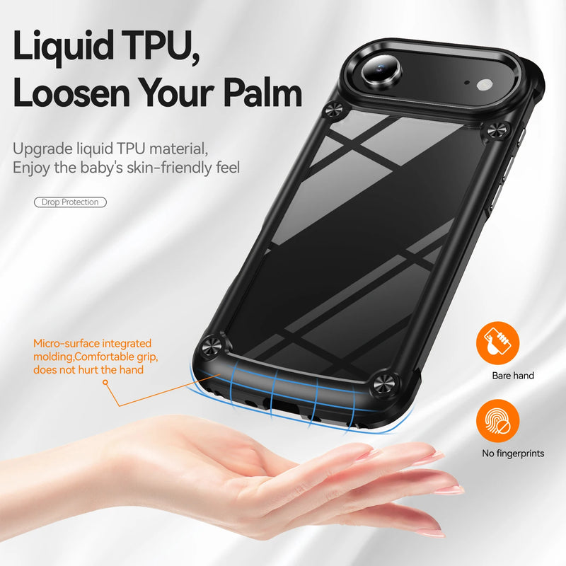 Capa Transparente Anti-Amarelamento iPhone 17/16/15/14/13/12 Pro Max - Proteção Premium