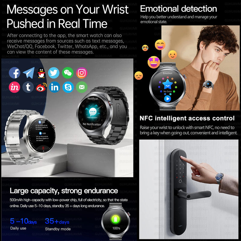 Smartwatch XIAOMI 2025 Monitor Saúde - Ácido Úrico Pressão Arterial ECG+PPG Análise Corporal