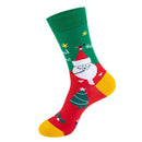 Meias Natal Unissexo Pack 3/6/8/12 Pares - Pai Natal Flocos Neve Presente