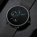 Relógio Masculino Executivo Ultra Fino - Malha de Aço Quartzo Casual Elegante