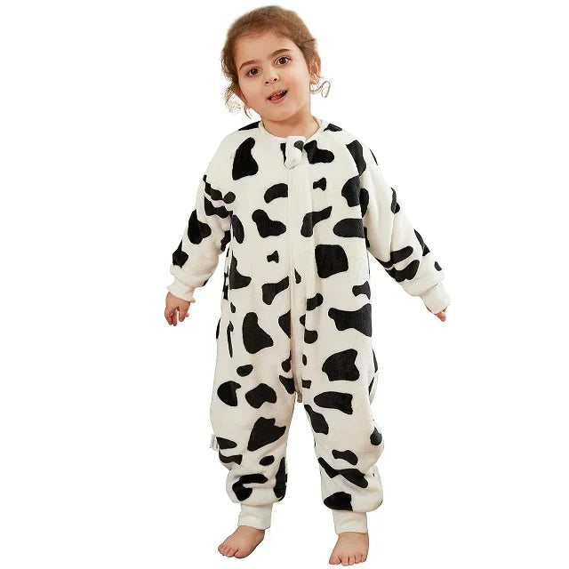 Pijama Natal Flanela Criança - Roupa Dormir Quente Inverno Menino Menina 1-6T