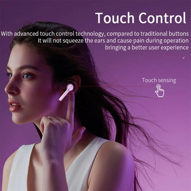 Auriculares XIAOMI J18 Bluetooth TWS - Desporto Gaming com Microfone e Controlo Tátil