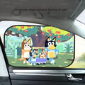 Cortina Protetor Solar Bluey para Carro - Dobrável UV Proteção Universal para Crianças