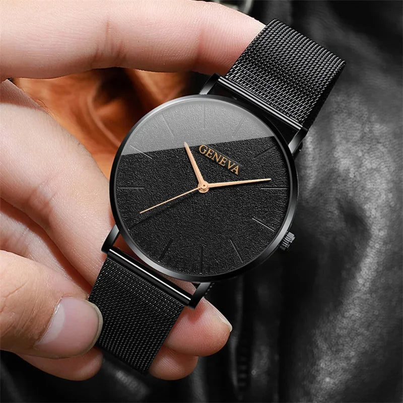 Relógio Masculino Executivo com Pulseira - Conjunto Presente Elegante