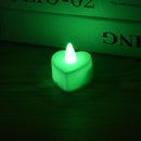 Velas LED Formato Coração Sem Chama - Decoração Romântica Casamento e Festas