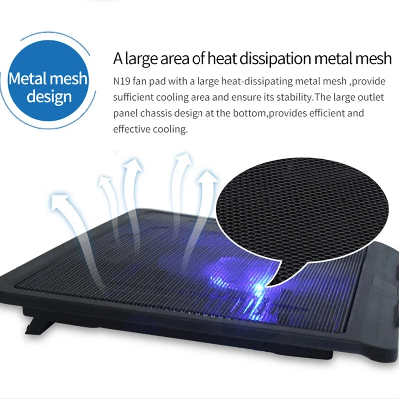 Cooler Universal para Portátil com Ventoinha e Suporte USB Refrigeração Eficiente