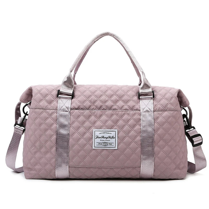 Saco de Viagem Dobrável Acolchoado - Bolsa Ginásio Yoga Separação Seco/Molhado