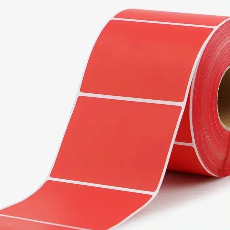 Rolo de Etiquetas Adesivas Multicolor - Papel Autoadesivo para Preços Códigos de Barras Notas (Vermelho Amarelo Verde)