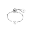 Anéis ROXI Prata 925 Sterling - Zircão Estrela Octogonal Ajustável para Mulheres