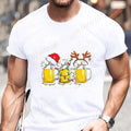 T-Shirt Natal Cerveja Humor - Reinbeer Pai Natal Luzes Xmas Festa Streetwear
