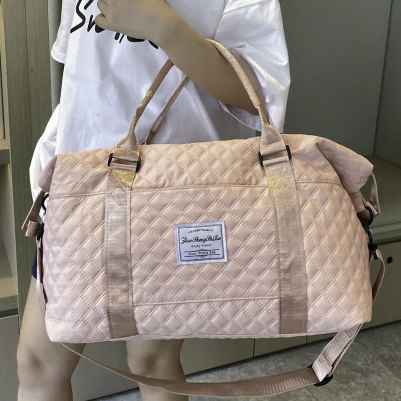 Saco de Viagem Dobrável Acolchoado - Bolsa Ginásio Yoga Separação Seco/Molhado