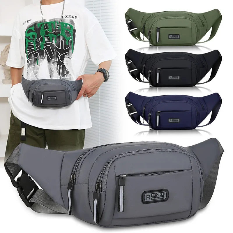 Pochete Desporto Ultra Fina Invisível - Bolsa Cintura Anti-Roubo para Corrida e Exterior