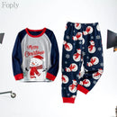 Pijama Algodão Natal Família - Conjunto Manga Comprida Mãe Pai Criança Xmas