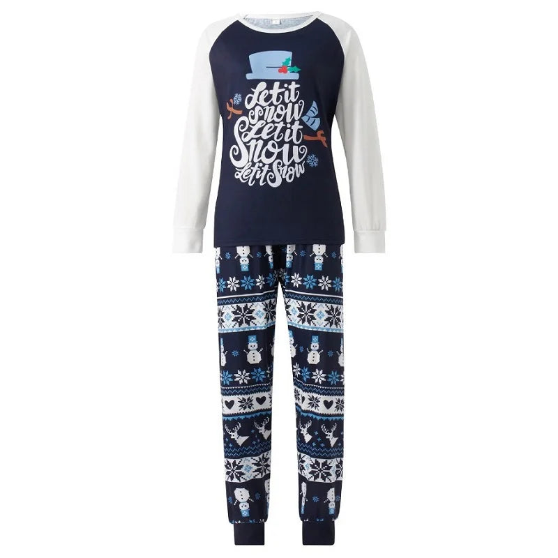 Pijamas Natal Família Conjunto - Adulto Criança Top+Calças Body Bebé Xmas