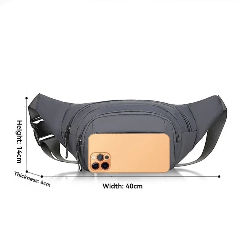 Pochete Desporto Ultra Fina Invisível - Bolsa Cintura Anti-Roubo para Corrida e Exterior