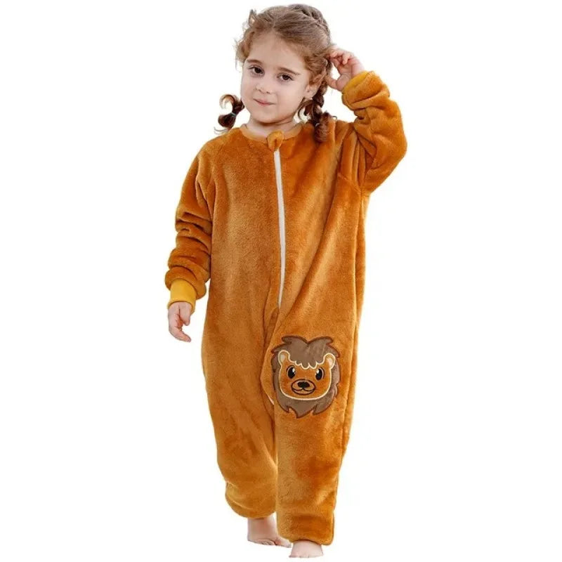 Pijama Natal Flanela Criança - Roupa Dormir Quente Inverno Menino Menina 1-6T