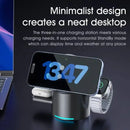 Qi2 3-in-1 Magnetic Wireless Charger - 15W Fast Charging Station for iPhone, AirPods & Apple Watch