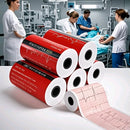 Papel Térmico para Eletrocardiograma Makeasy 50mm - 3 Derivações 20 Metros (Pack 10 Rolos)