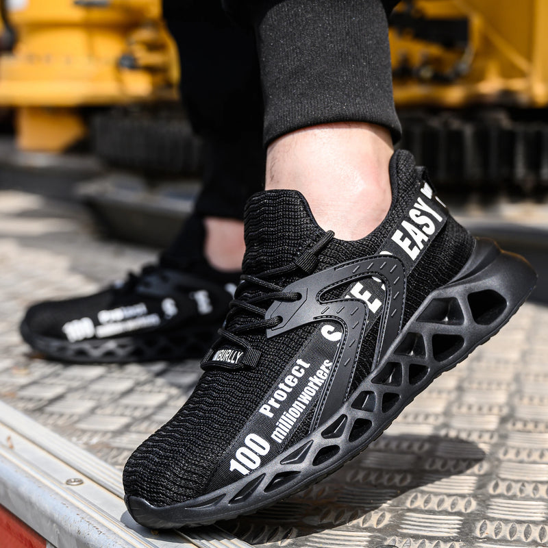 Ténis de Segurança Biqueira Aço - Leves Antiperfuração Proteção Construção Unissexo