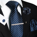 Conjunto Gravata Xadrez Castanho - Seda 8cm com Acessórios