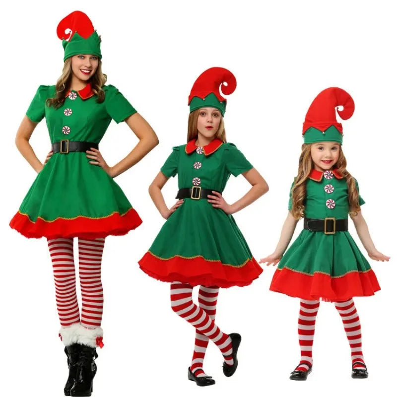 Fato Pai Natal 2024-2025 Criança - Traje Festa Natal Menino Menina São Nicolau